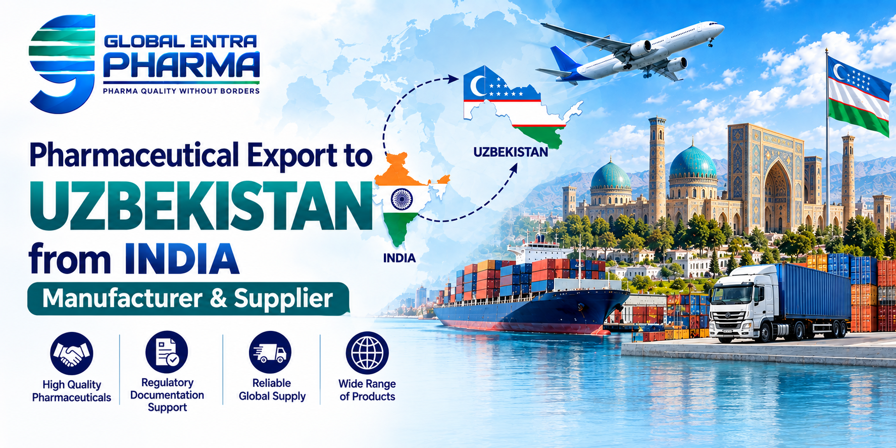 Pharmaceutical Export to Uzbekistan from India – Manufacturer & Supplier